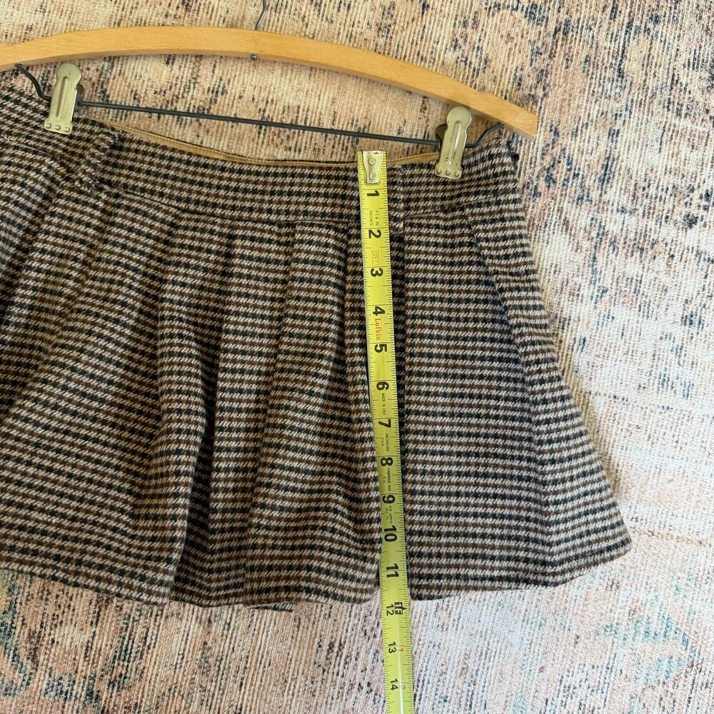 Lovers + Friends Nicki Skort brown & black houndstooth Size XXS Micro Mini Skirt - Picture 9 of 16